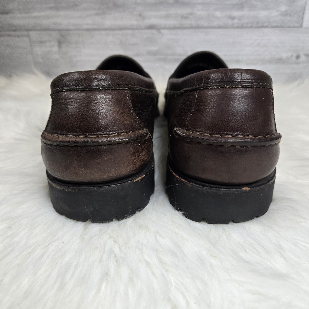 L.L.Bean Leather Penny Loafers With Vibram Soles - Picture 3 of 5